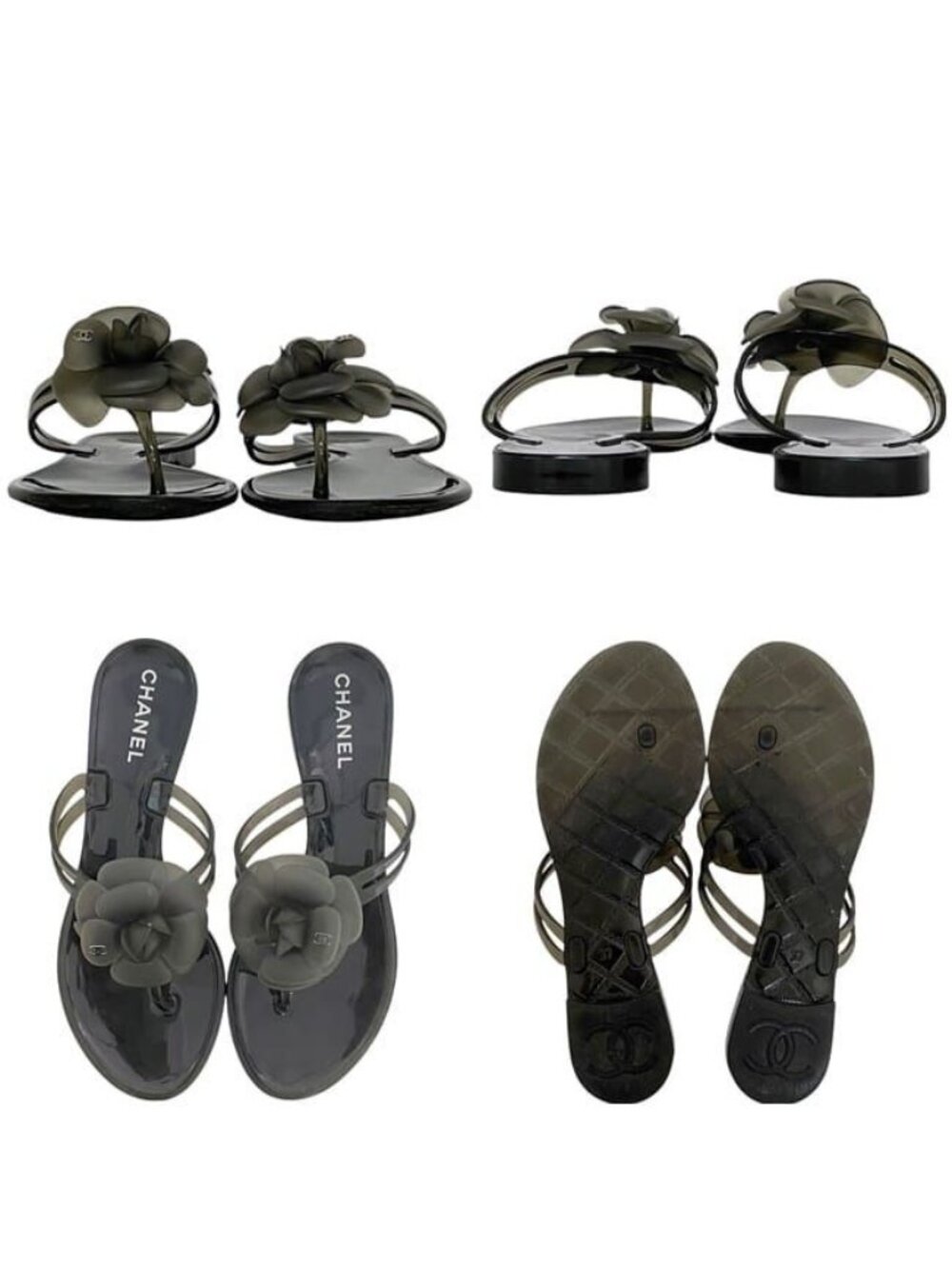 Chanel Sandals Black Camellia - Picture 2 of 10